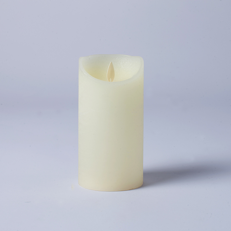 Sada 3 bezplamenových svíček z pravého vosku Ivory